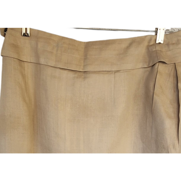 PAUW  Sand Brown Ramie Wrap Skirt 3 - Picture 3 of 6
